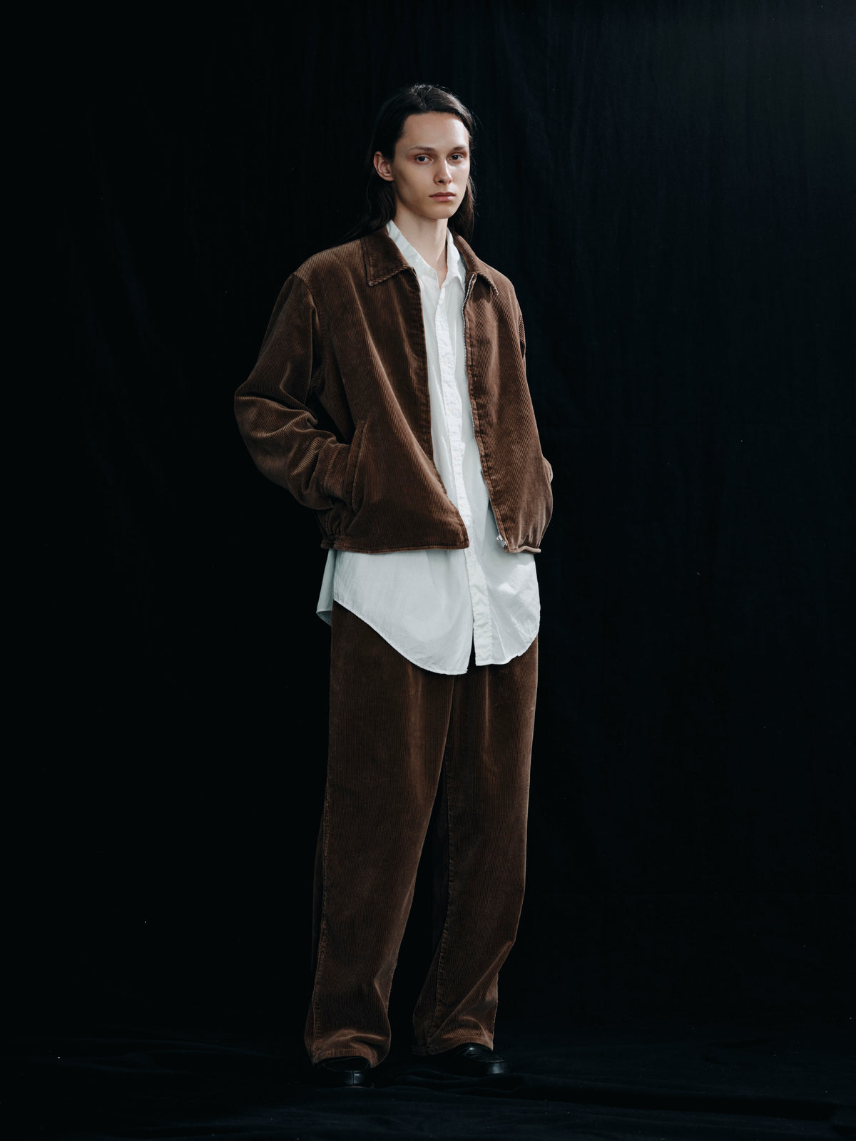 FOUDOUR COTTON CORDUROY ZIP UP BLOUSON.