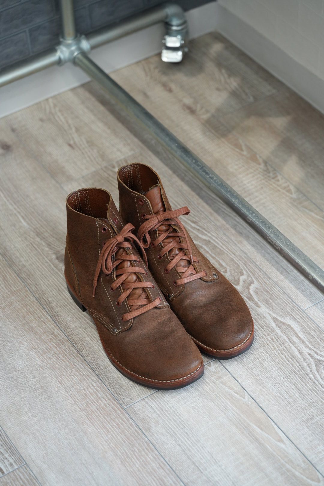 RRL40's M-43 Service Boots Bench made in USA.