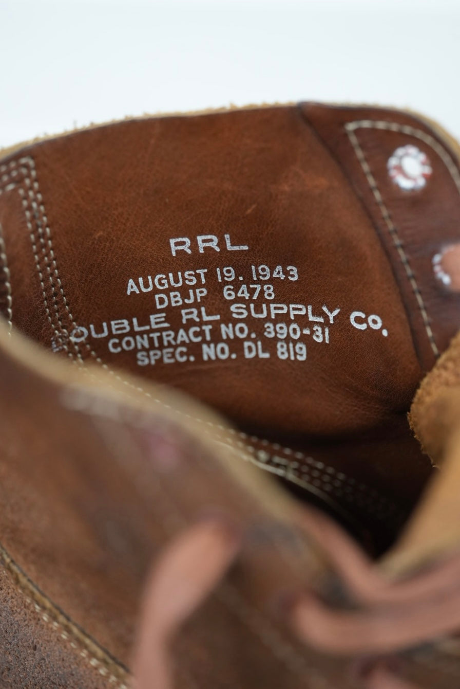 RRL40's M-43 Service Boots Bench made in USA.
