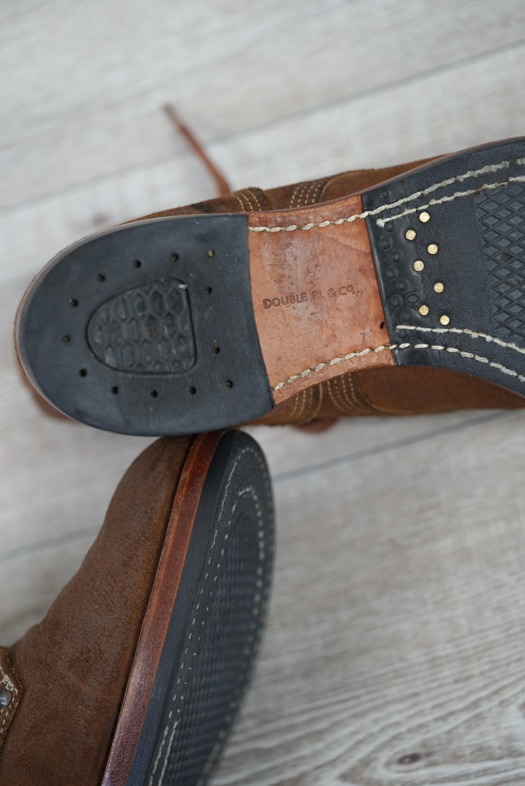 RRL40's M-43 Service Boots Bench made in USA.