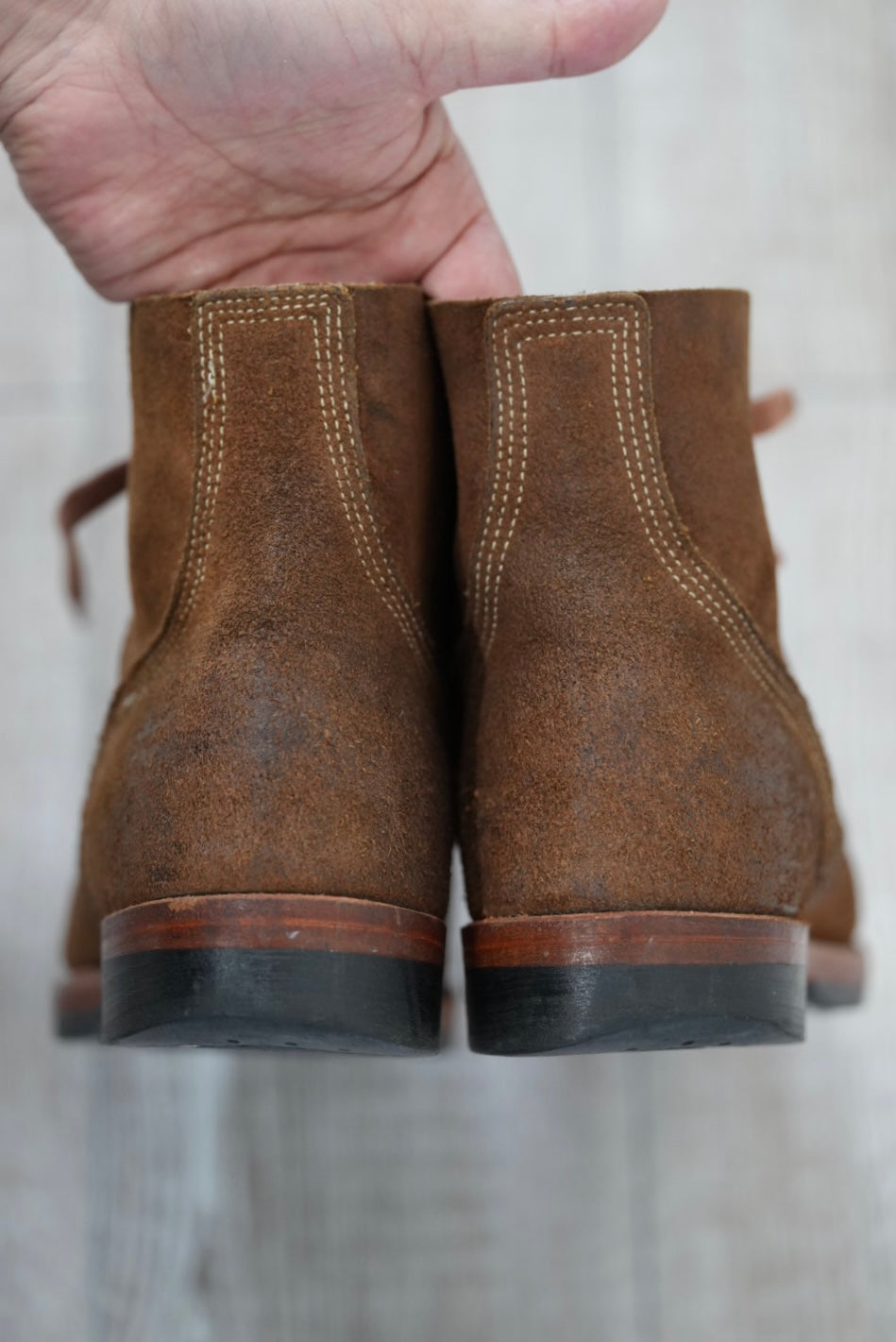 RRL40's M-43 Service Boots Bench made in USA.