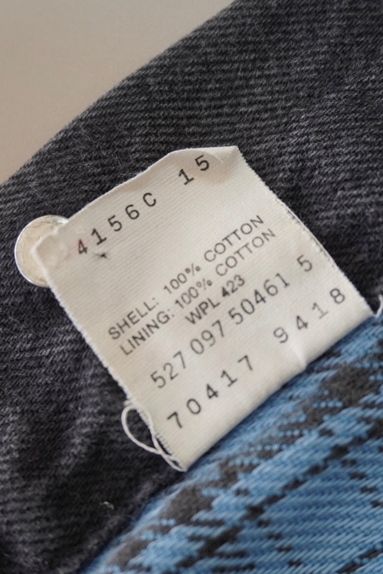 90's Levi's 70417-9418 Black Denim Jacket made in USA.