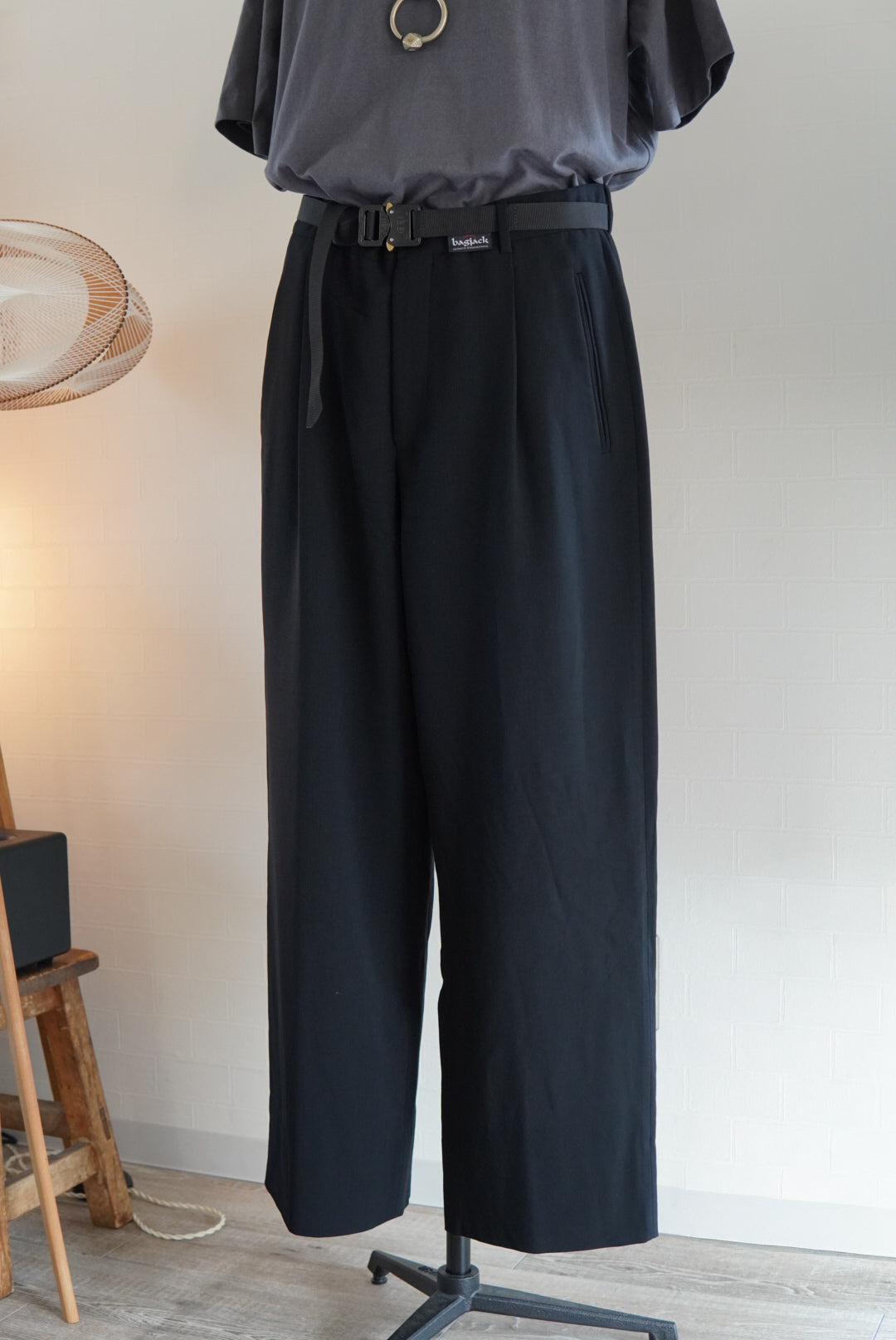 Giorgio Armani Wool Tuck Trousers made in Italy.