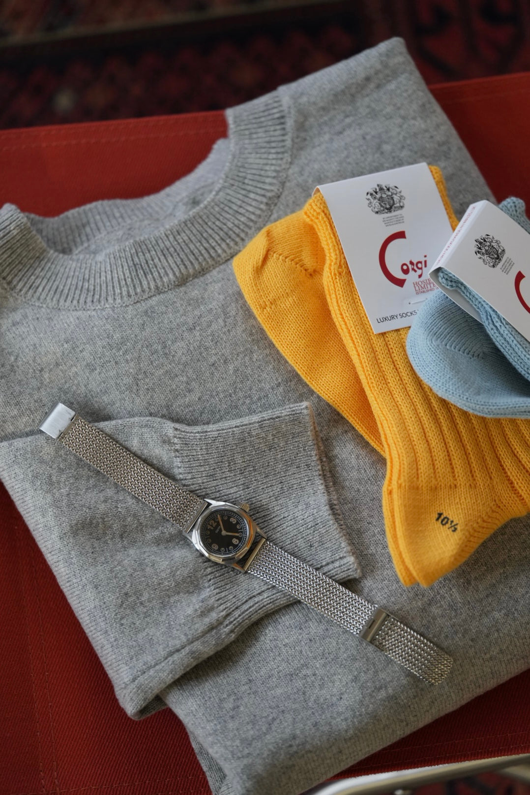 <YONETOMI> RIGID CASHMERE SWEATER.