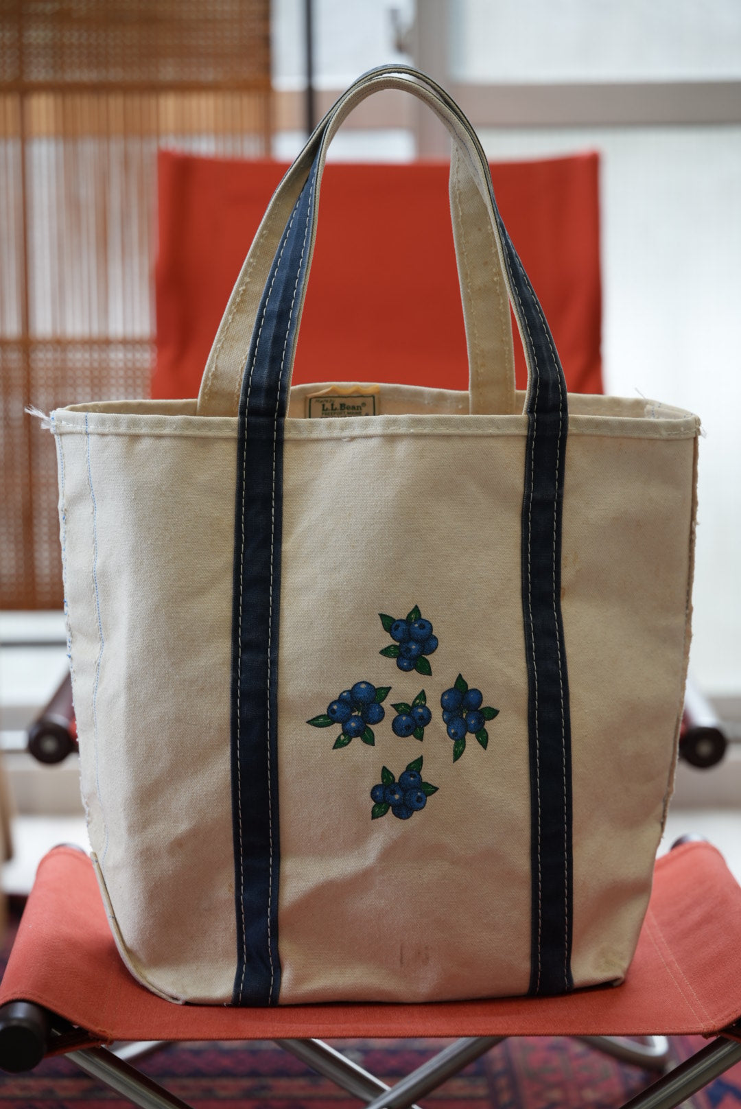 80's L.L.Bean Boat & Tote "Blueberry"