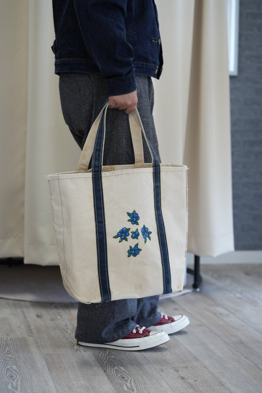 80's L.L.Bean Boat & Tote "Blueberry"