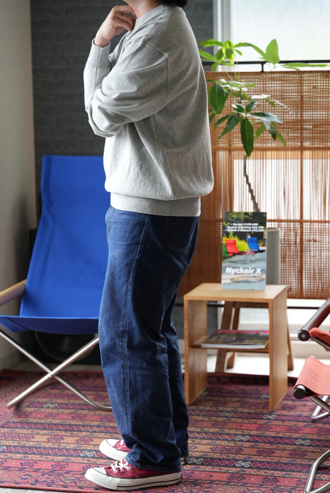 <YONETOMI> RIGID CASHMERE SWEATER.