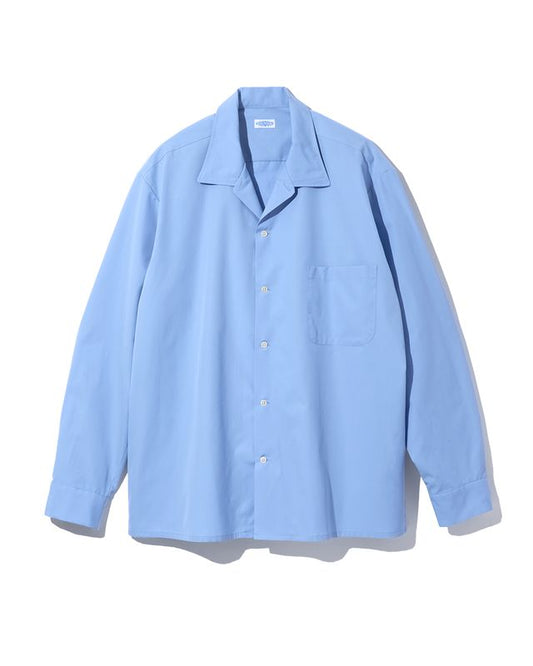 FOUNDOUR COTTON OPEN COLLAR SHIRT.