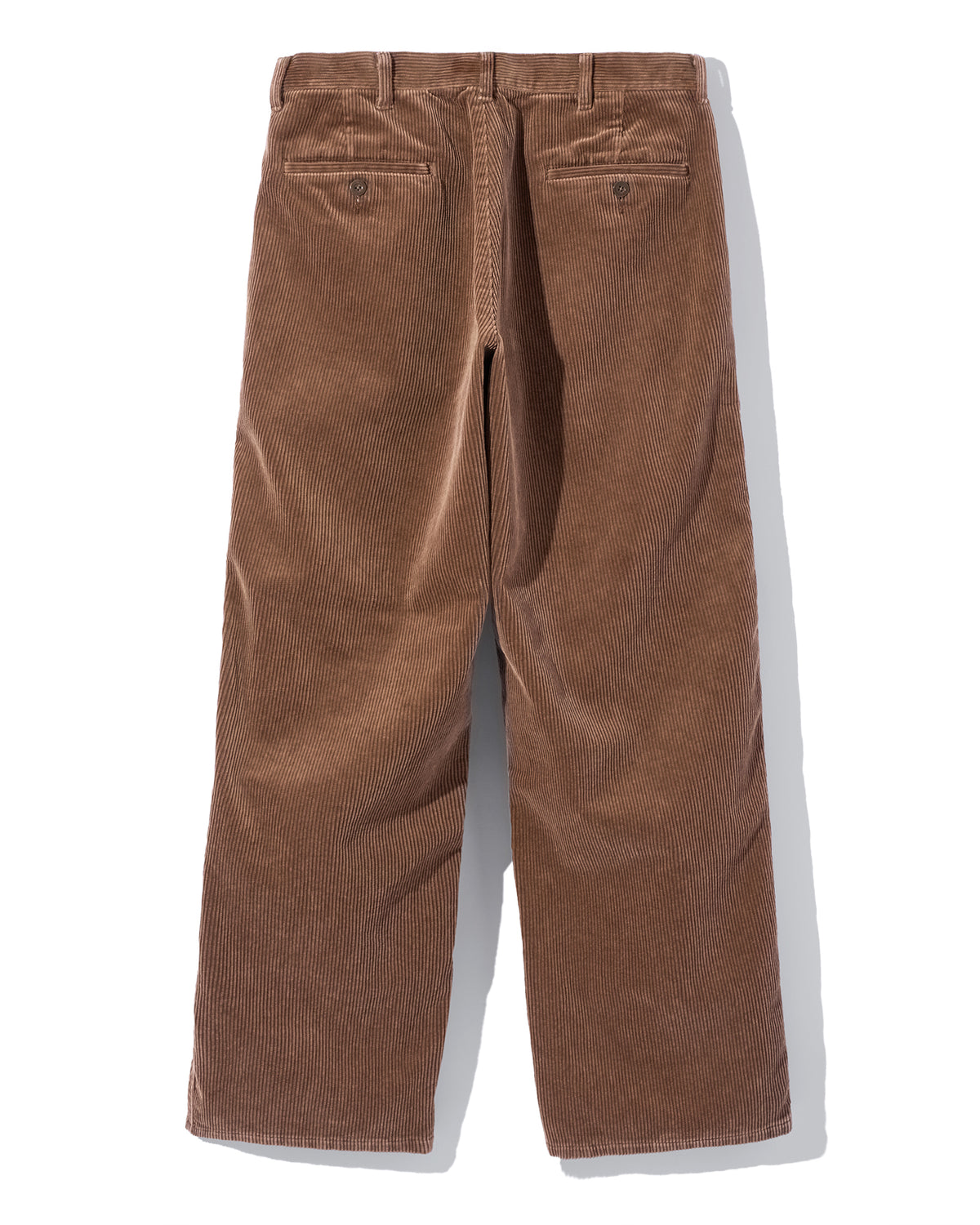 FOUNDOUR COTTON CORDUROY WIDE TUCK TROUSERS.