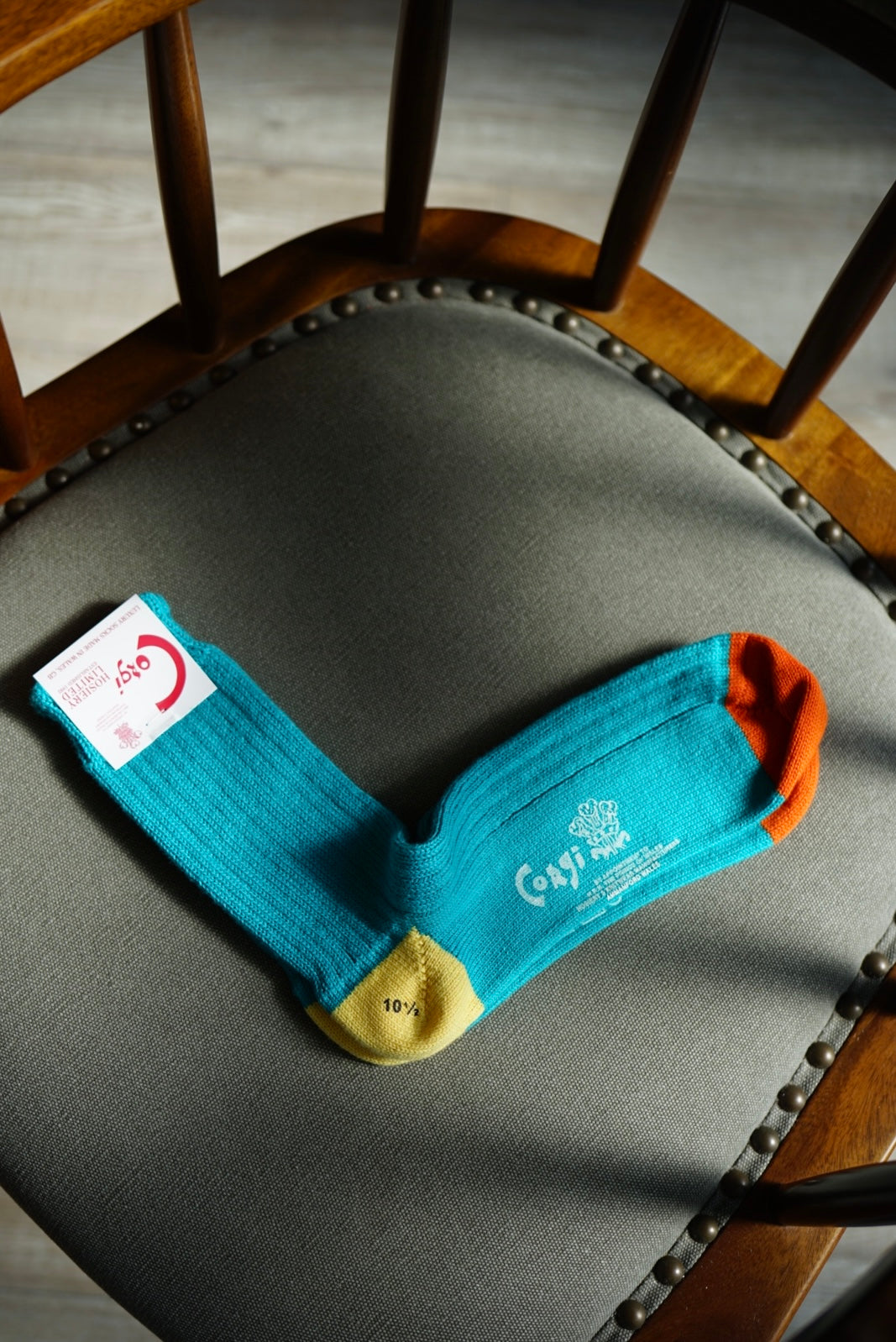 Corgi Heel & Toe Socks. -Peacock-