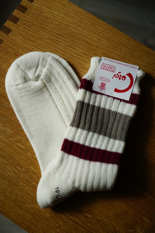 Corgi Sports Line Socks. -Burgundy/Grey-