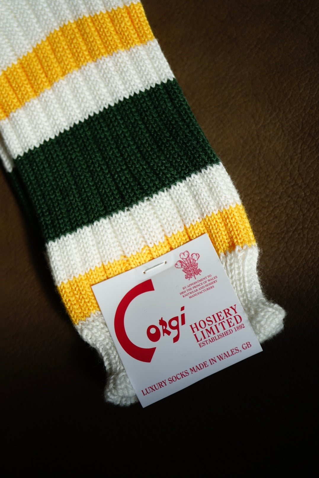 Corgi Sports Line Socks. -Yellow/Green-