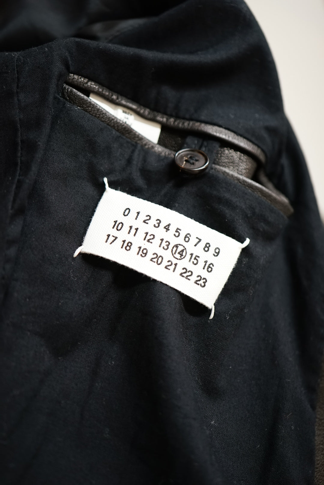 14's Maison Martin Margiela Leather Jacket. -Black-