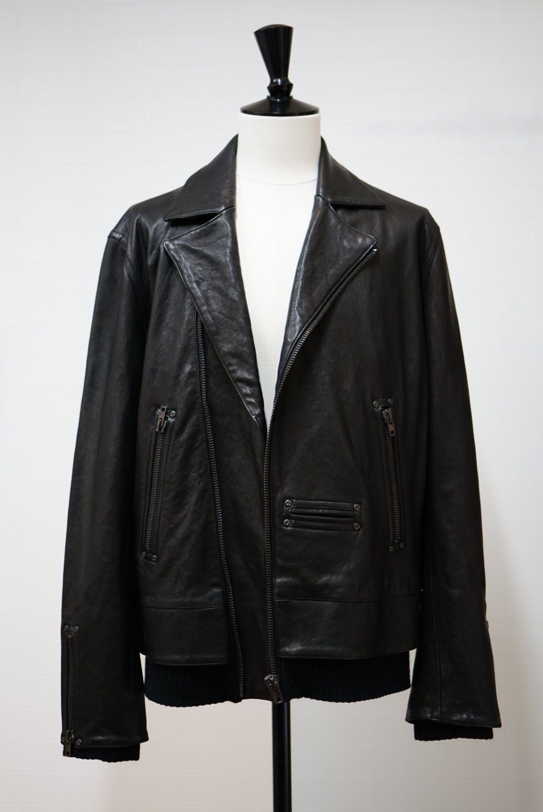 14's Maison Martin Margiela Leather Jacket. -Black-