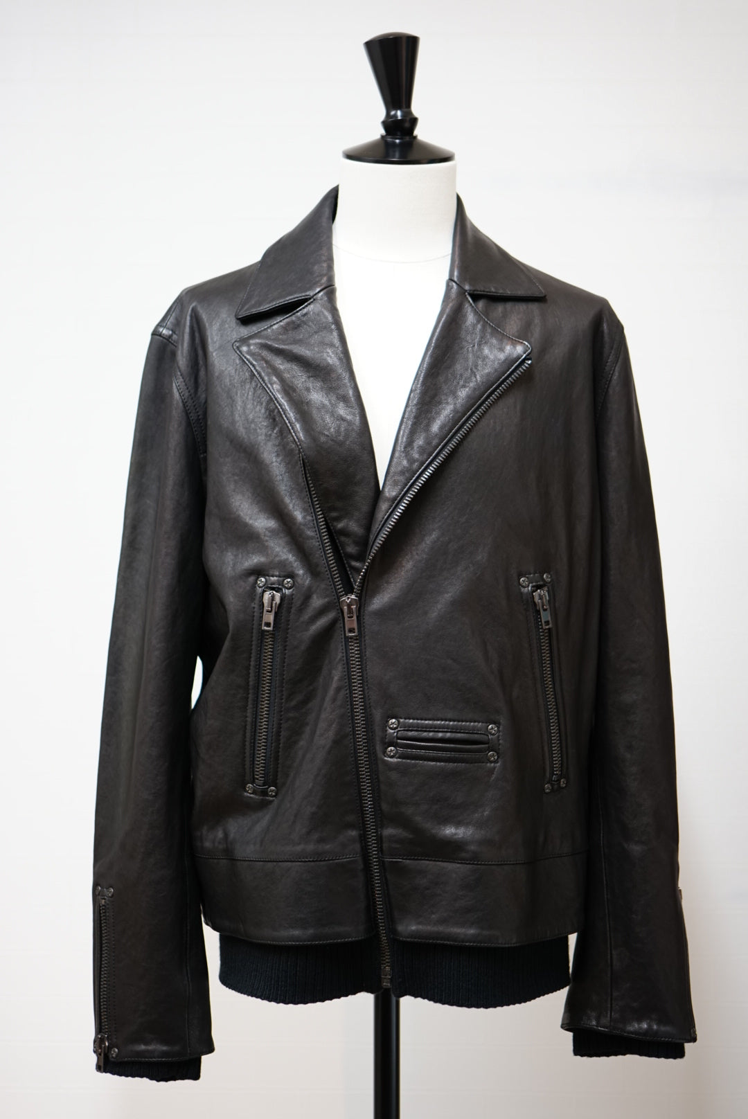 14's Maison Martin Margiela Leather Jacket. -Black-