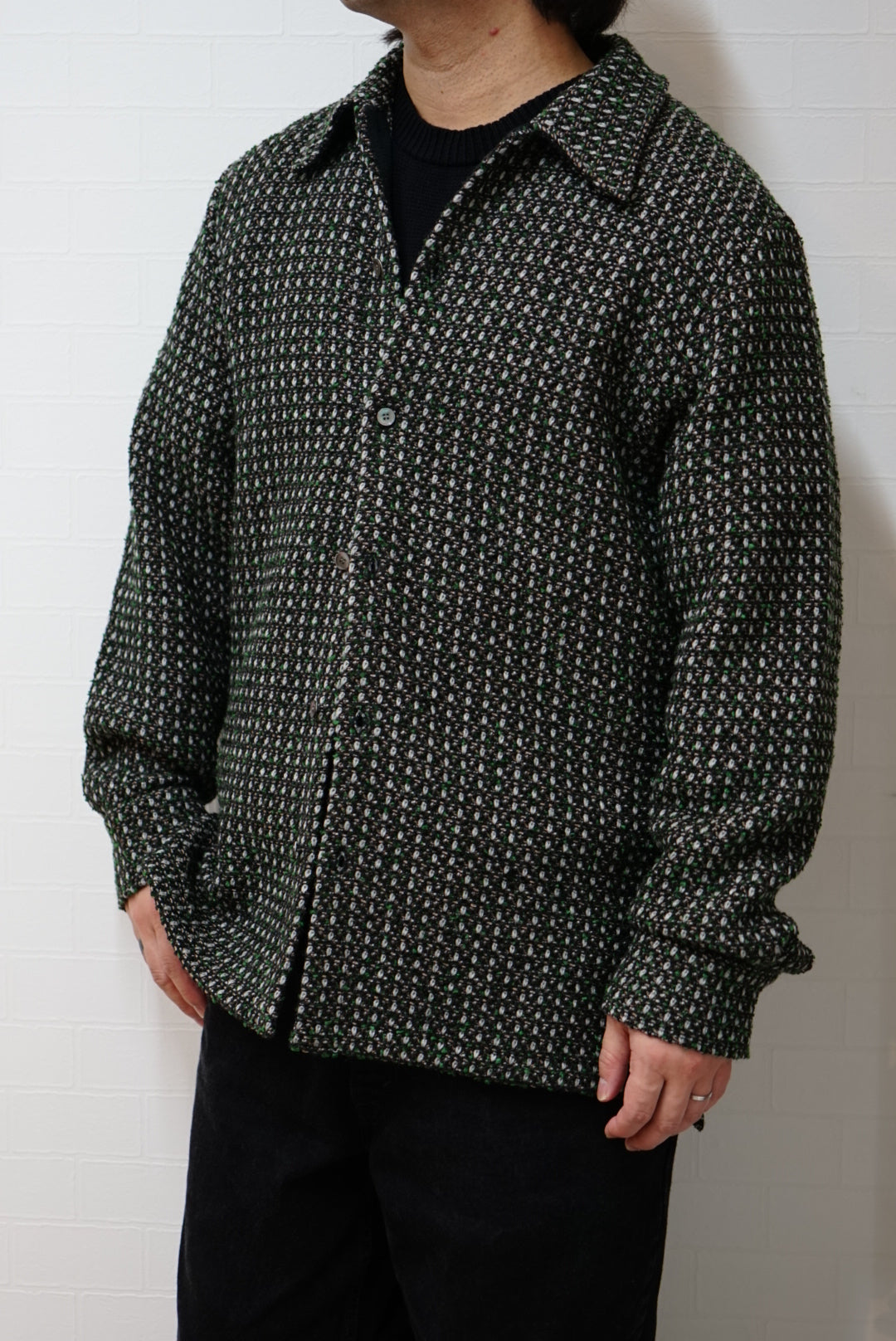 COOHEM "FINE TWEED SHIRT".