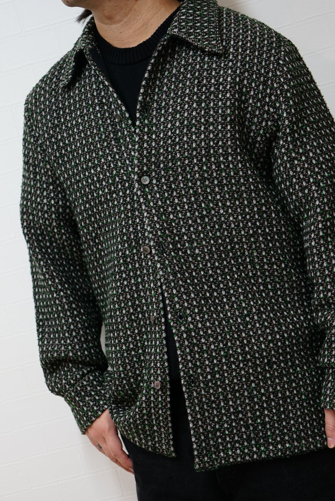 COOHEM "FINE TWEED SHIRT".