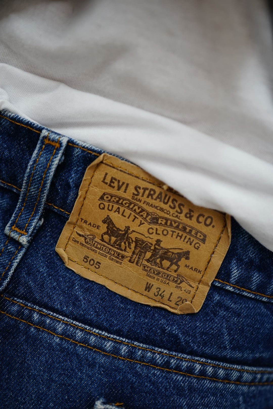 Levi's 505 Denim Pants made in USA.