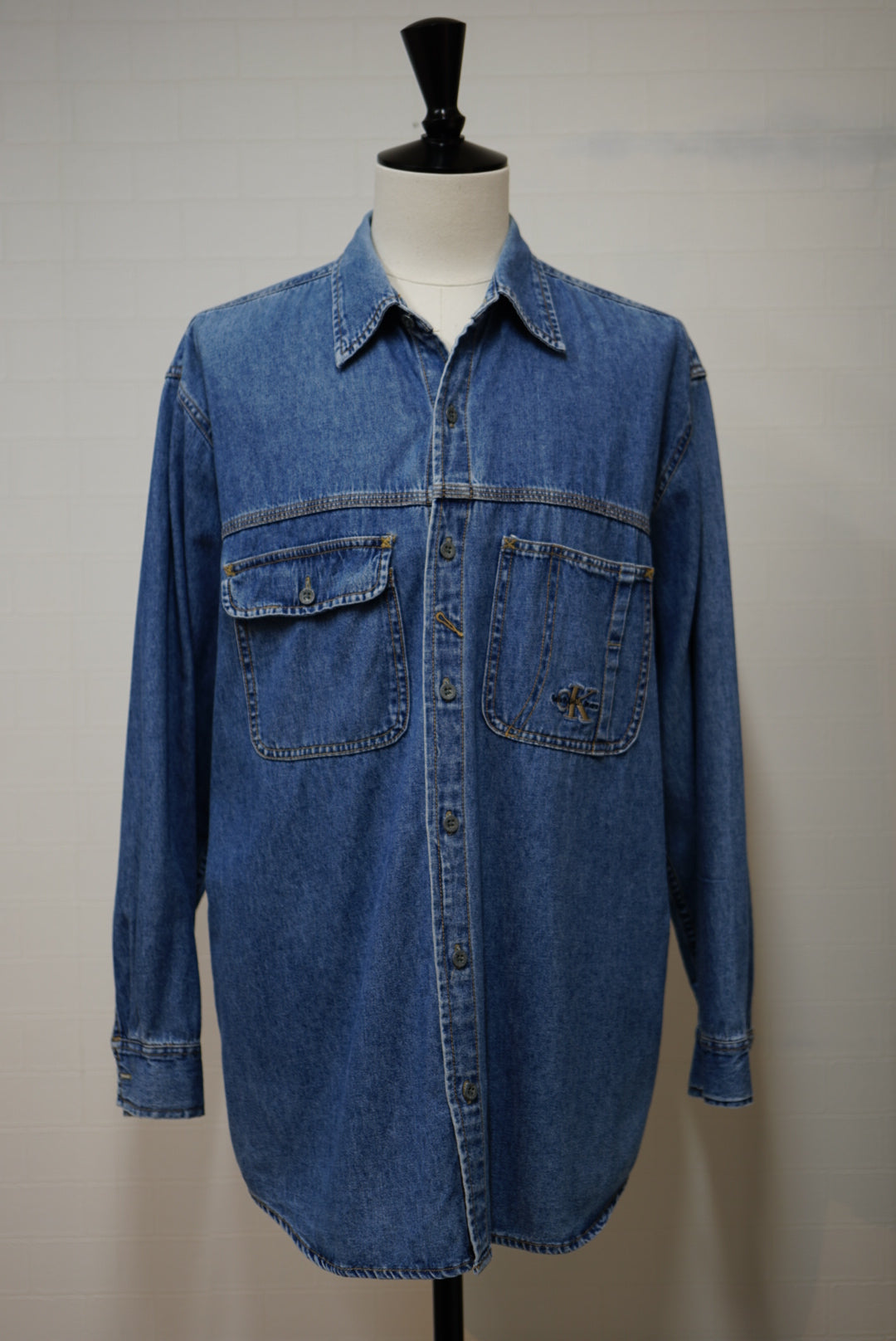 90's Calvin Klein Denim Work Shirt.