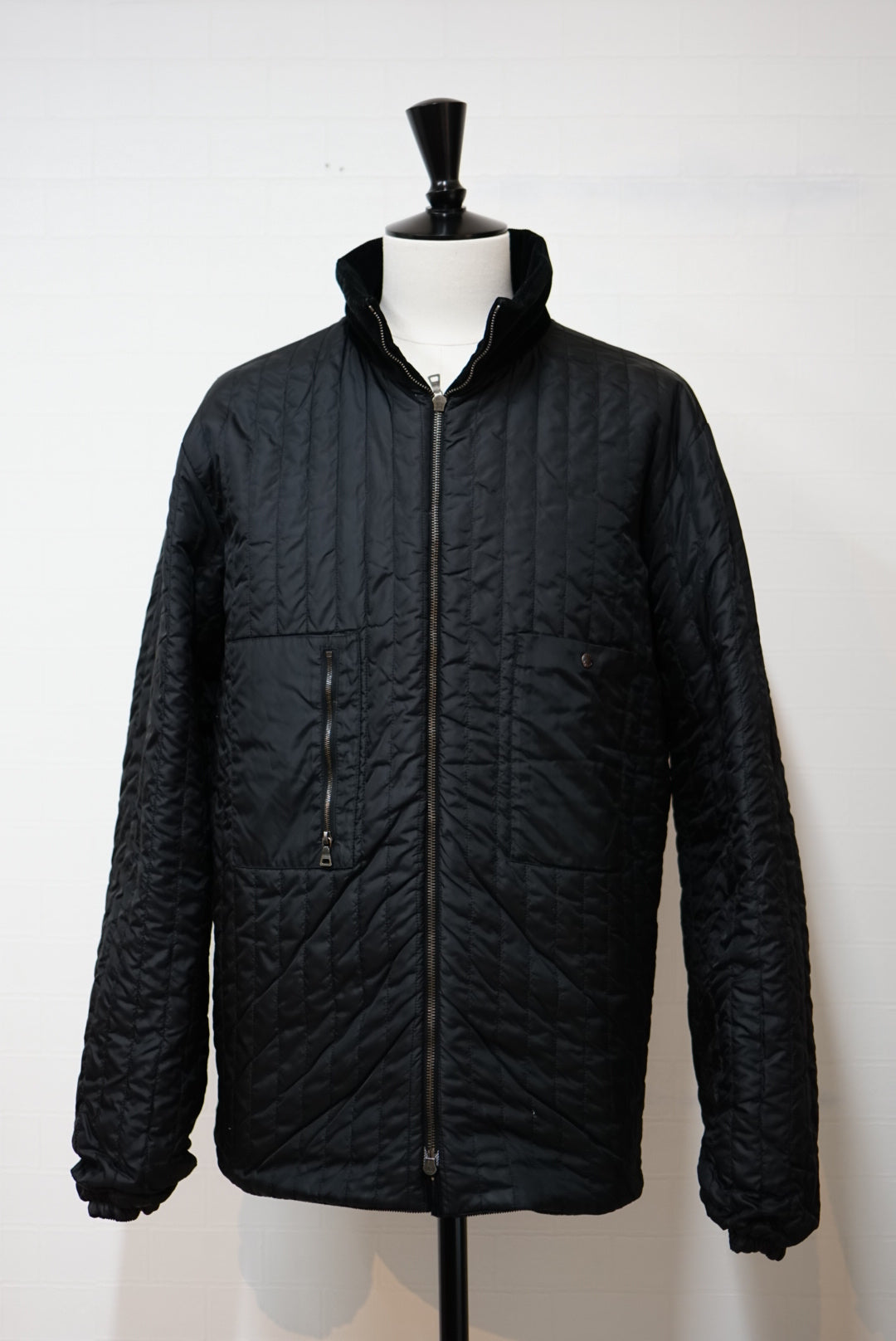 PRADA SPORT Corduroy Zip-up Padded Blouson made in Italy.