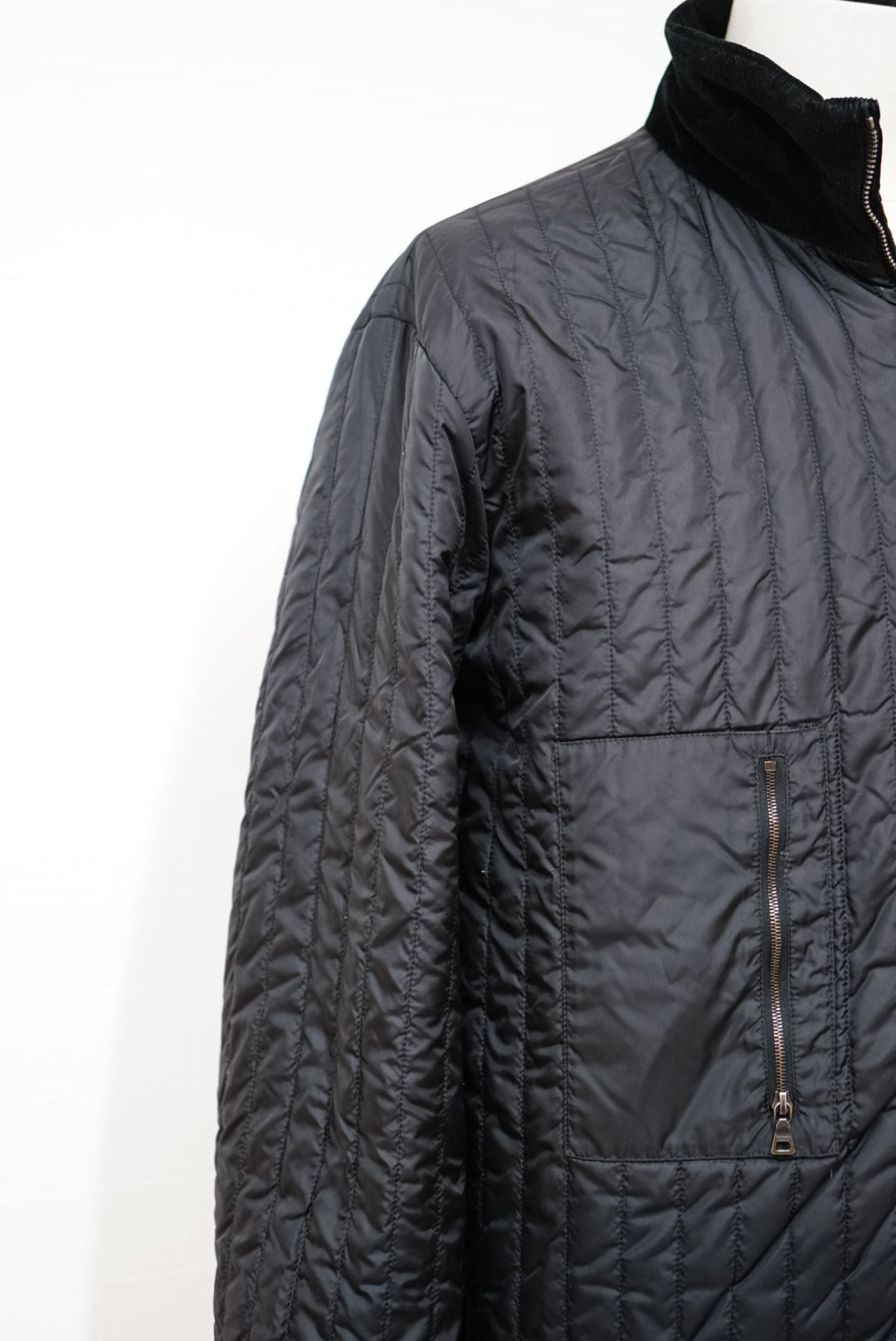 PRADA SPORT Corduroy Zip-up Padded Blouson made in Italy.