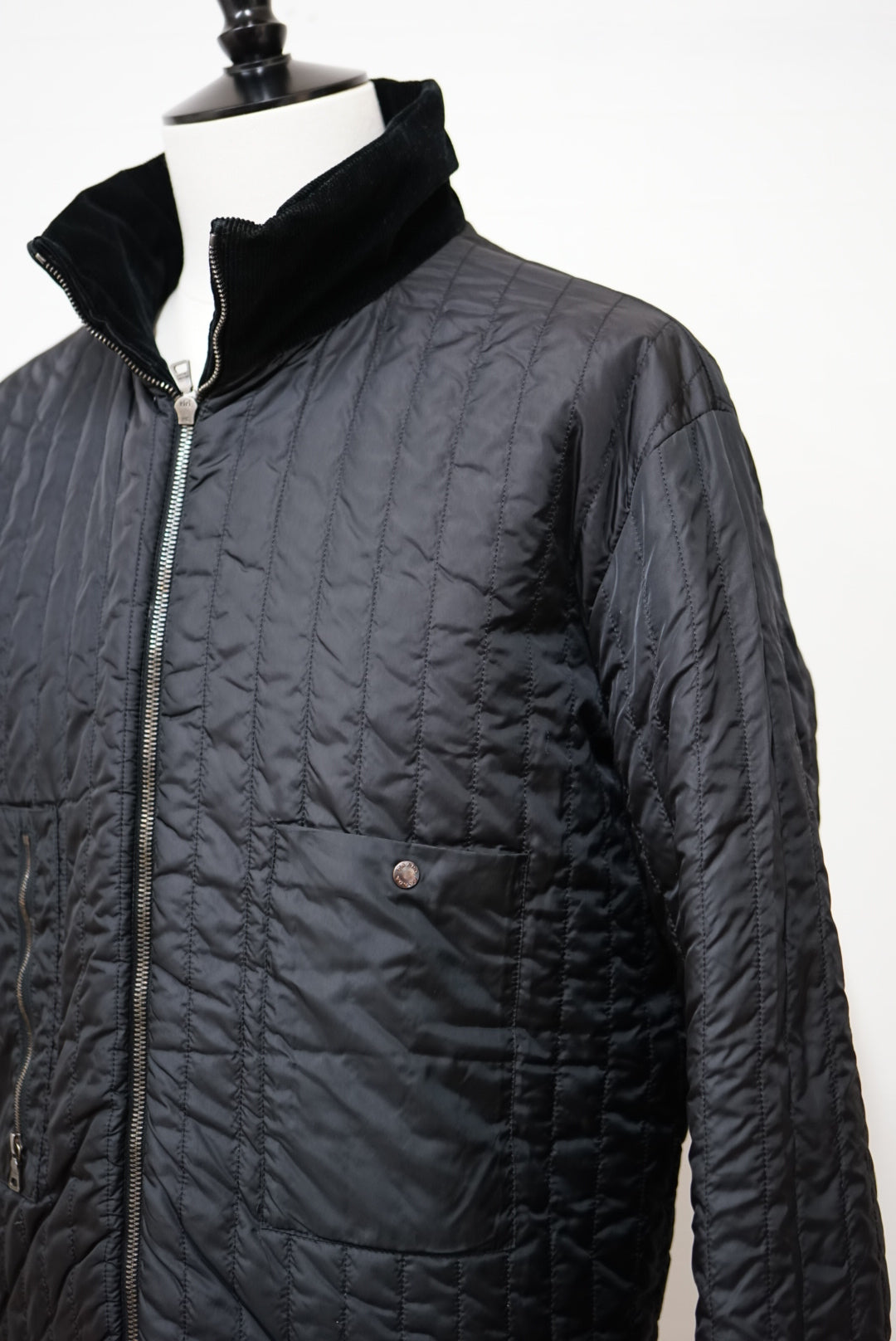 PRADA SPORT Corduroy Zip-up Padded Blouson made in Italy.