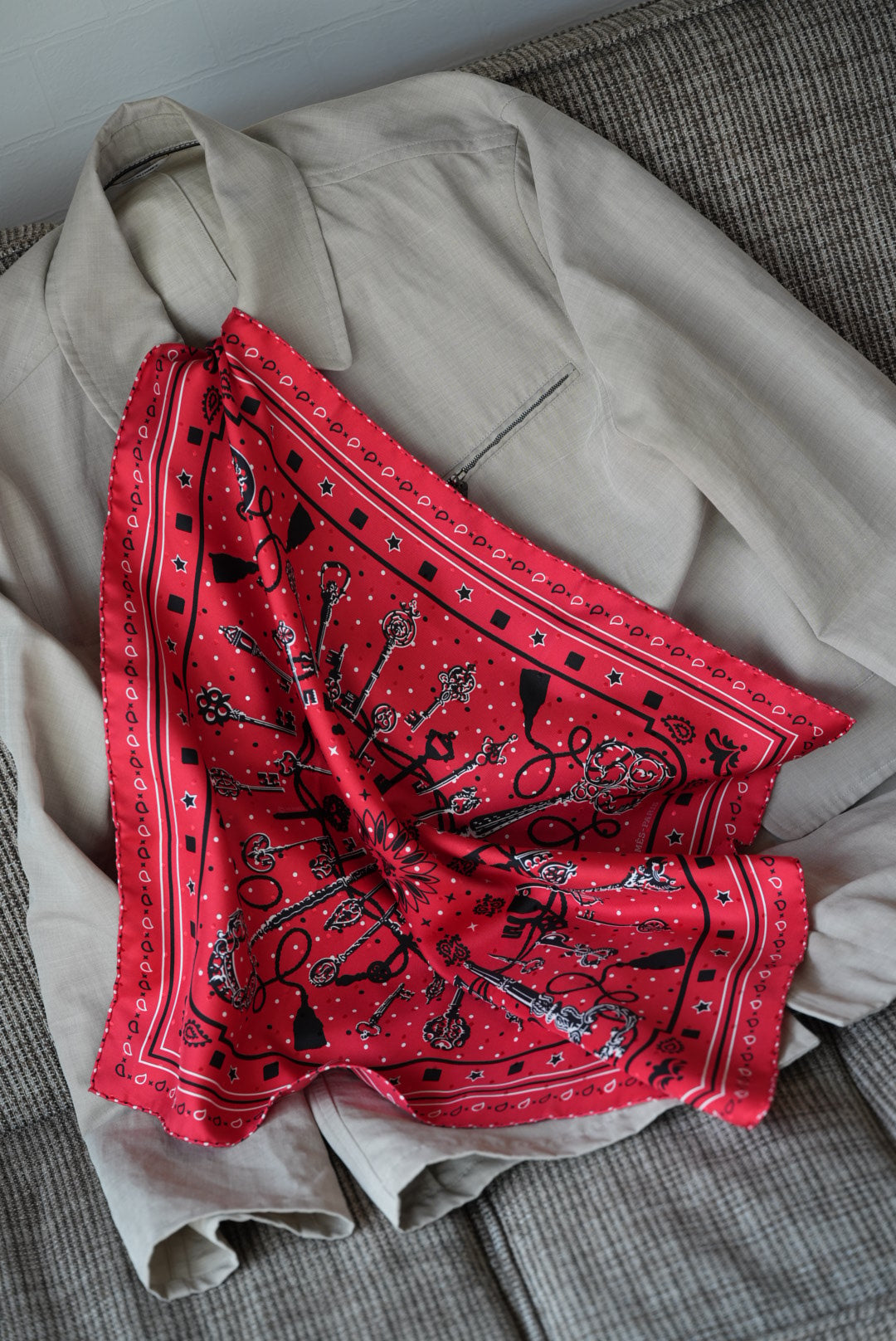 Hermès Silk Bandana 55 made in France.