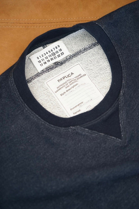 11's Maison Martin Margiela ”REPLICA” Elbow patch Sweat Shirt made in Italy.