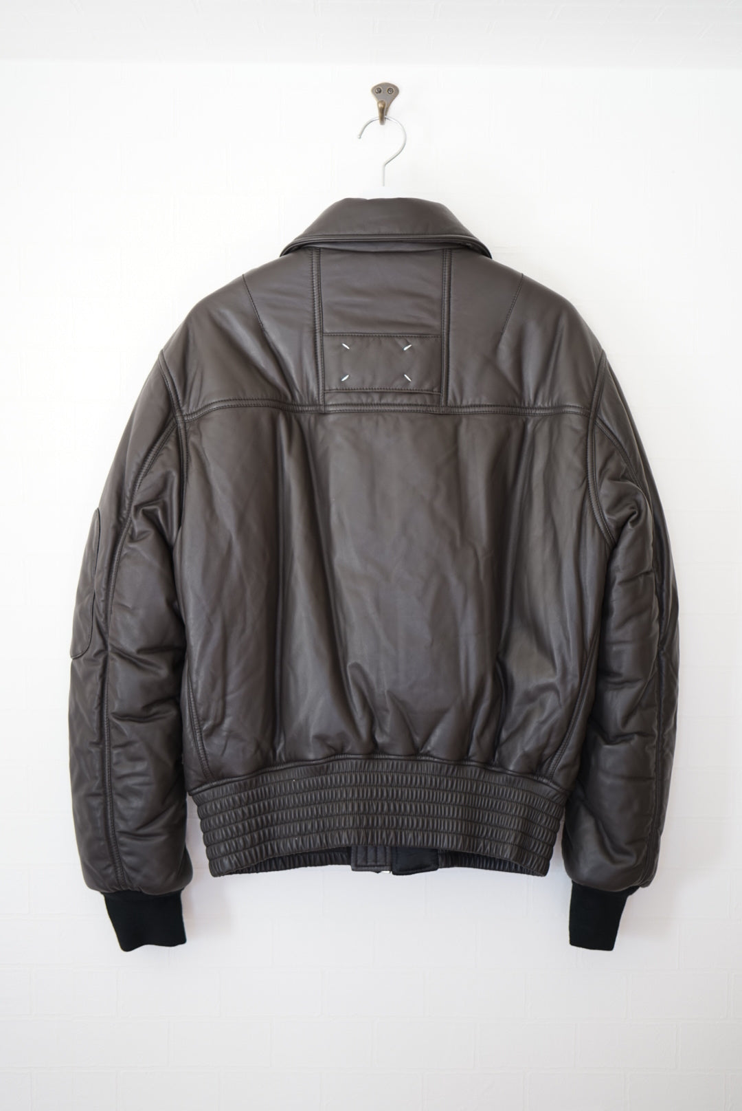 16's Maison Margiela ⑩ Leather × Padded Flight jacket.  -Dead Stock-