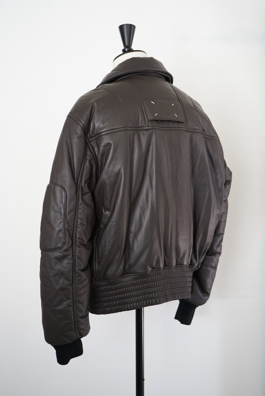 16's Maison Margiela ⑩ Leather × Padded Flight jacket.  -Dead Stock-