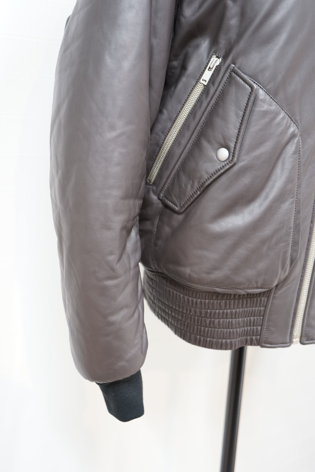 16's Maison Margiela ⑩ Leather × Padded Flight jacket.  -Dead Stock-