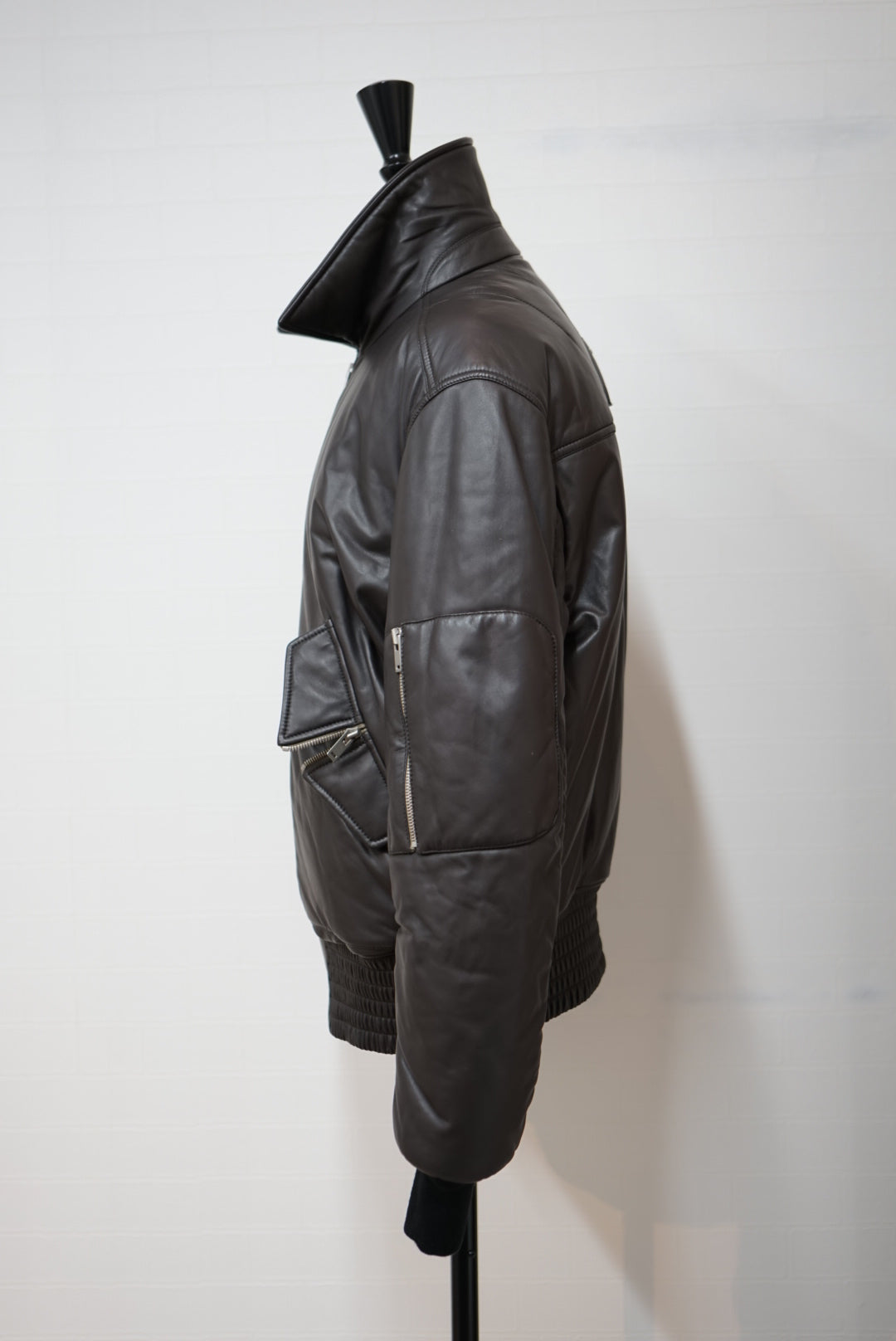 16's Maison Margiela ⑩ Leather × Padded Flight jacket.  -Dead Stock-