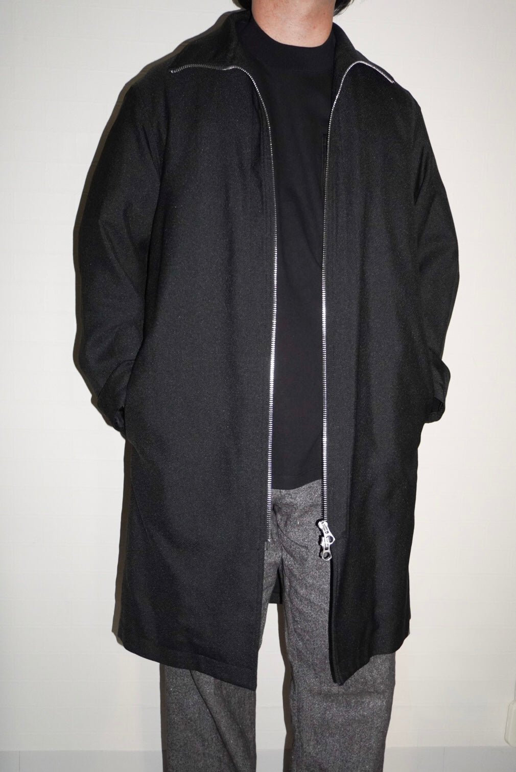 JIL SANDER Zip-up Coat made in Italy.