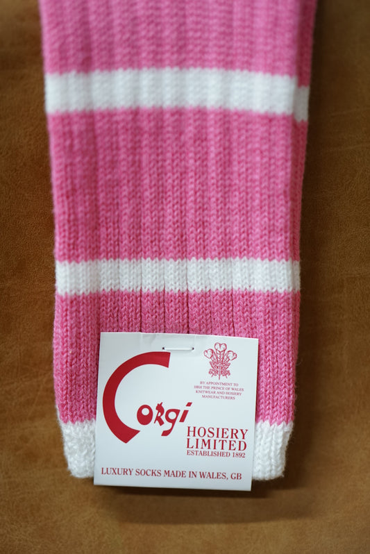 Corgi Sports Line Socks. -Pink-