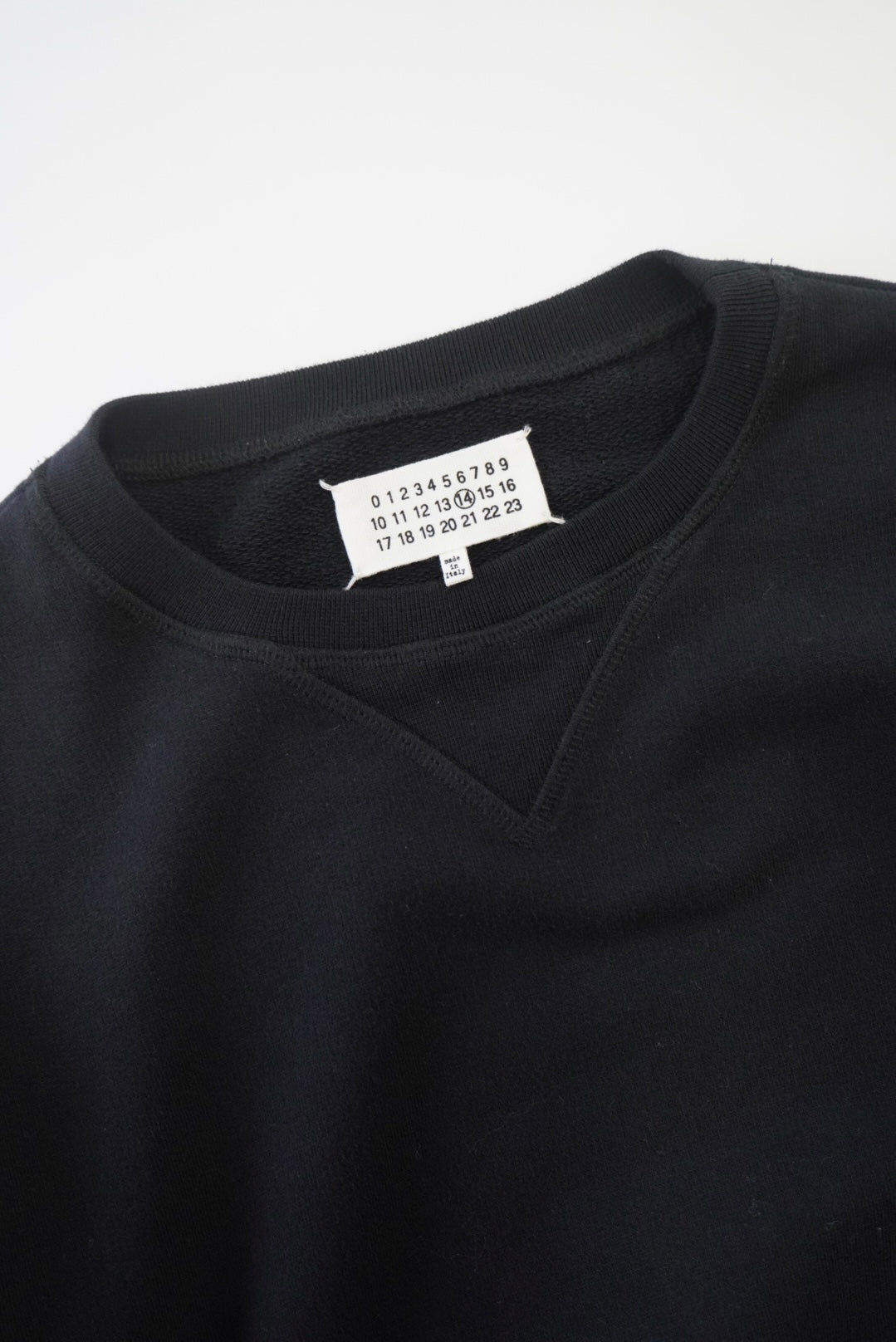 2014s Maison Martin Margiela Elbow patch Sweat made in Italy.