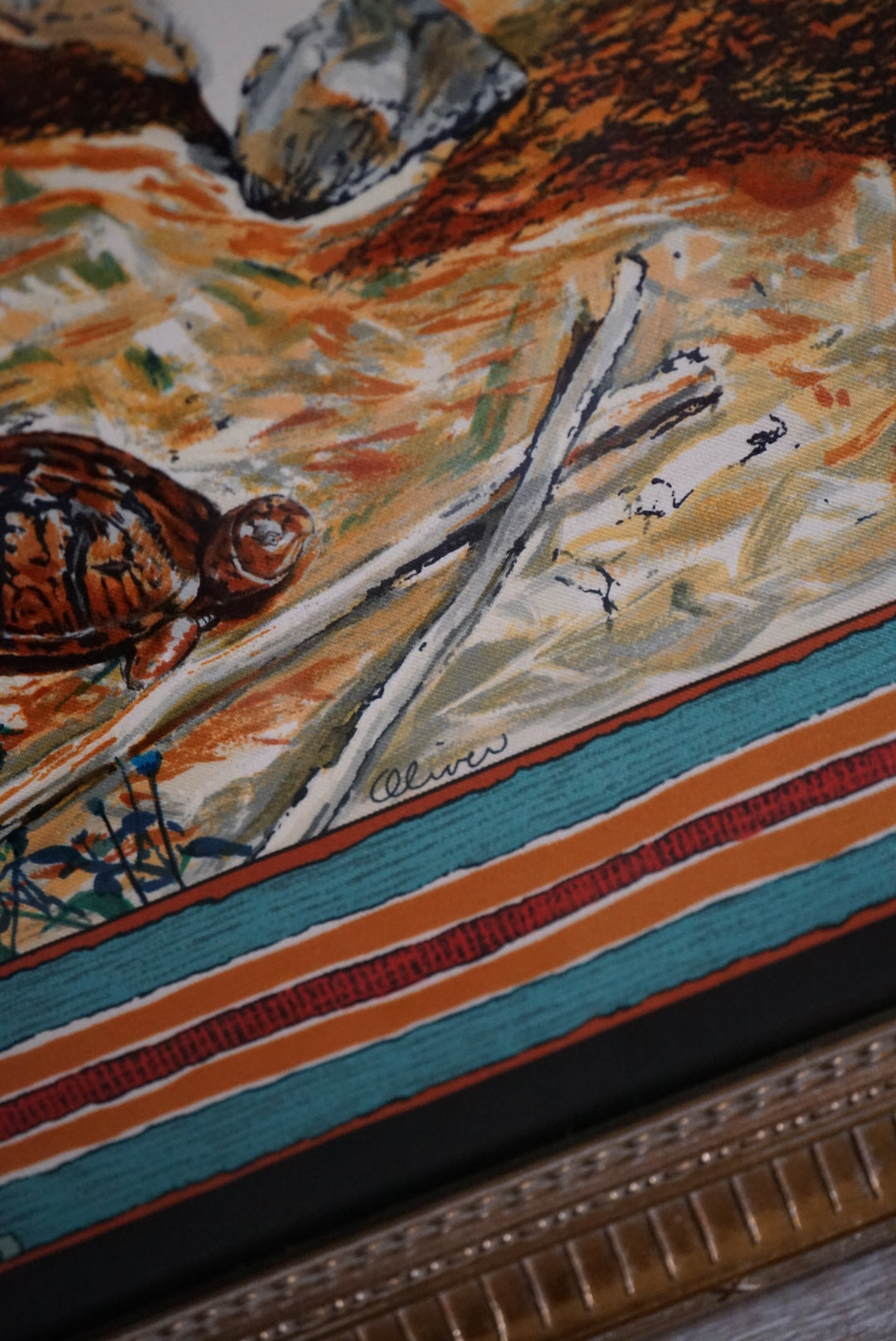 Hermes Carre 90 in a frame "Les Cheyennes"