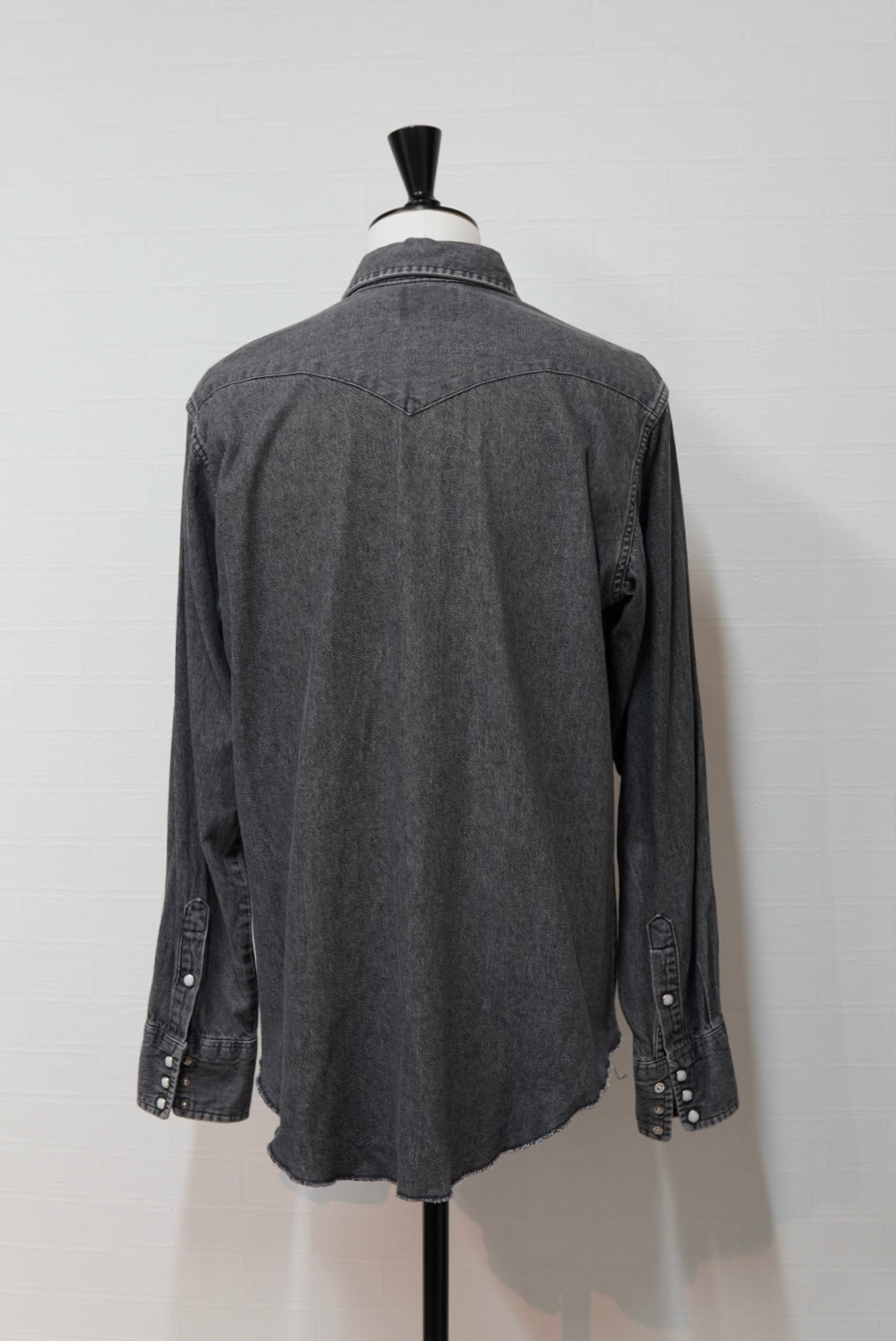 80s Wrangler Black Denim Western Shirt made in USA.
