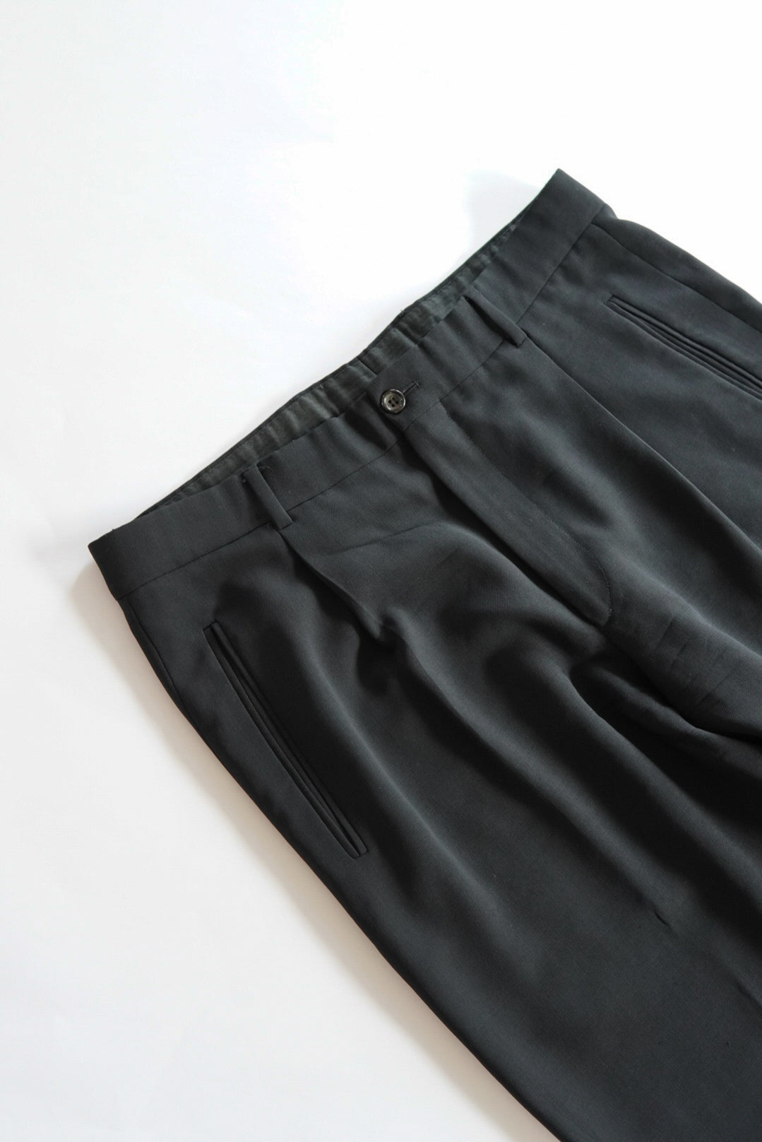 Giorgio Armani Wool Tuck Trousers made in Italy.