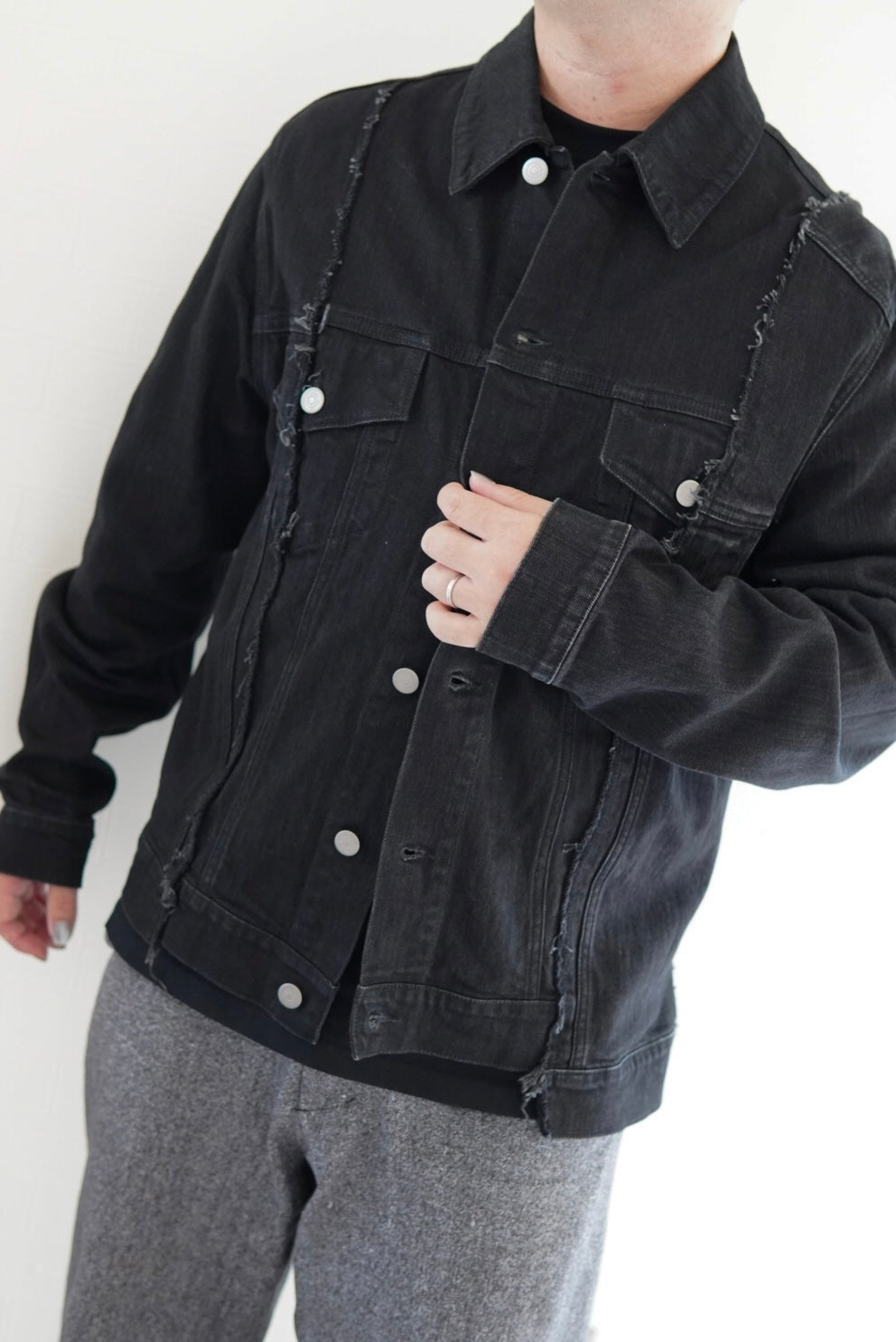 Maison Margiela Black Denim Jacket made in Italy.