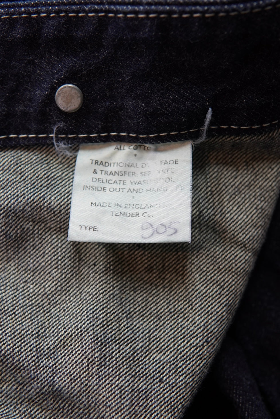TENDER Co. LOT905  SHIRTMAKERS JEANS JACKET made in UK.