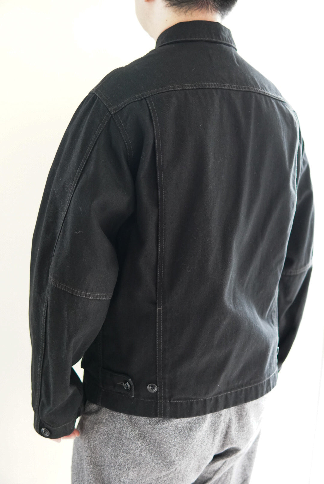 LEMAIRE Black Denim Boxy Jacket.