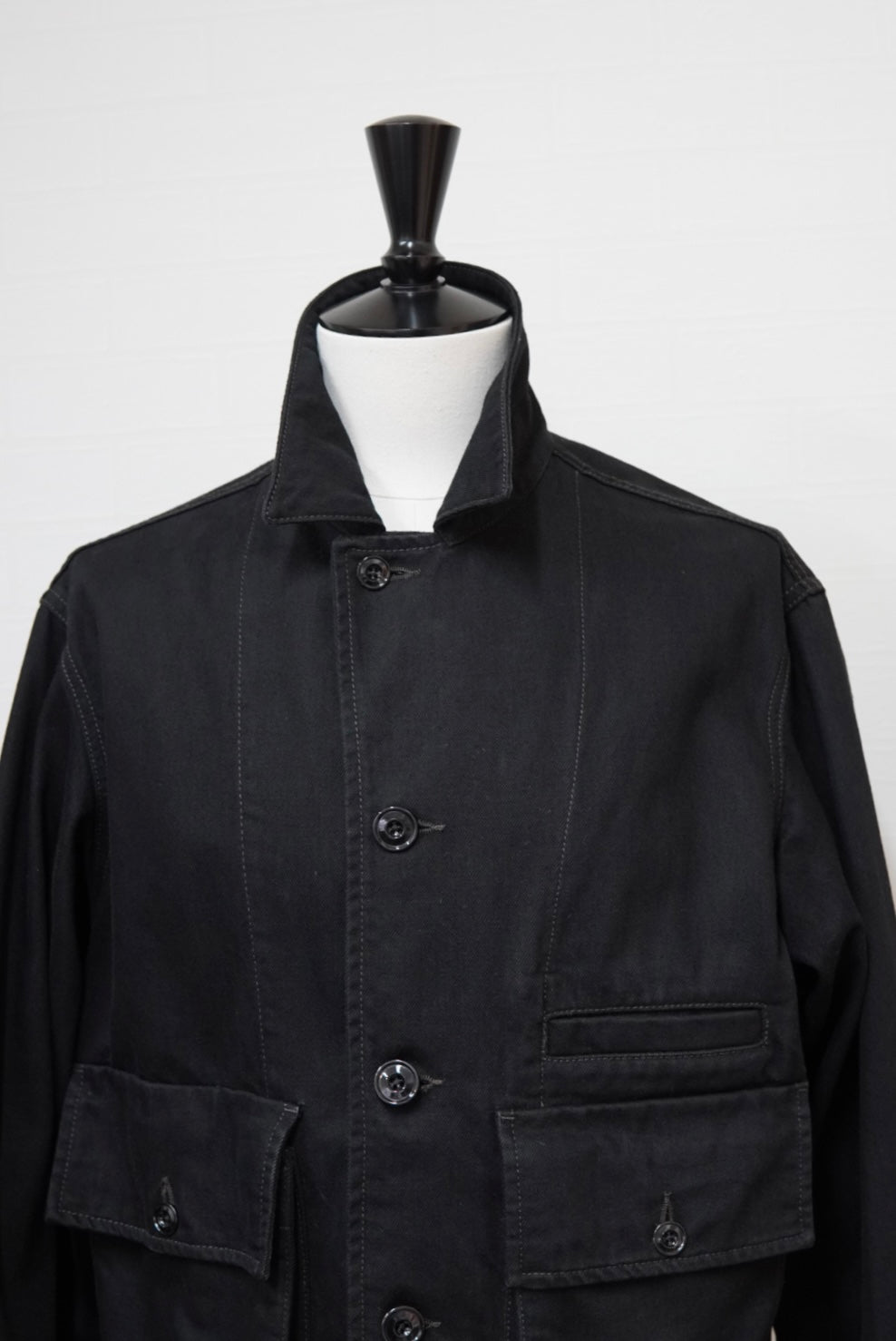 LEMAIRE Black Denim Boxy Jacket.