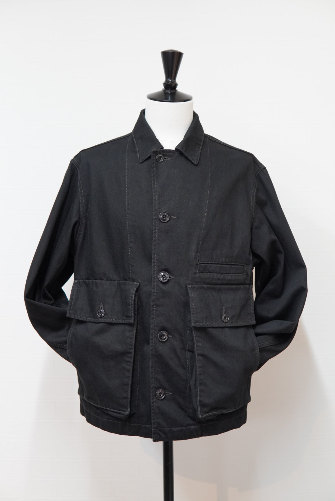 LEMAIRE Black Denim Boxy Jacket.