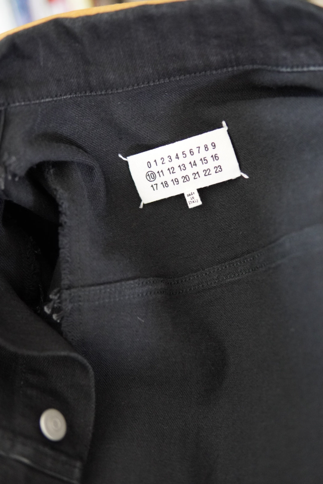 Maison Margiela Black Denim Jacket made in Italy.