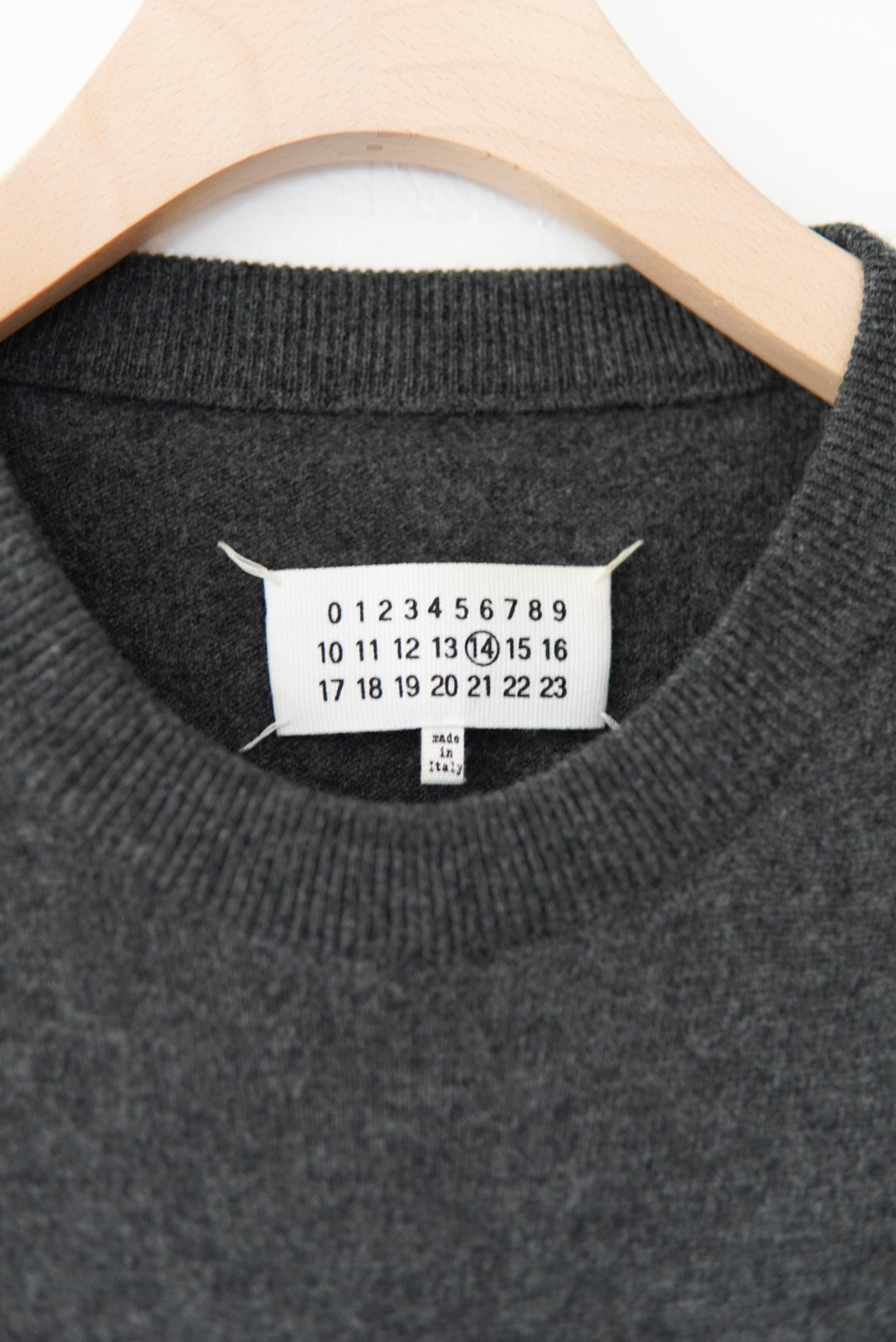2014s Maison Martin Margiela Elbow Patch Sweater made in Italy.