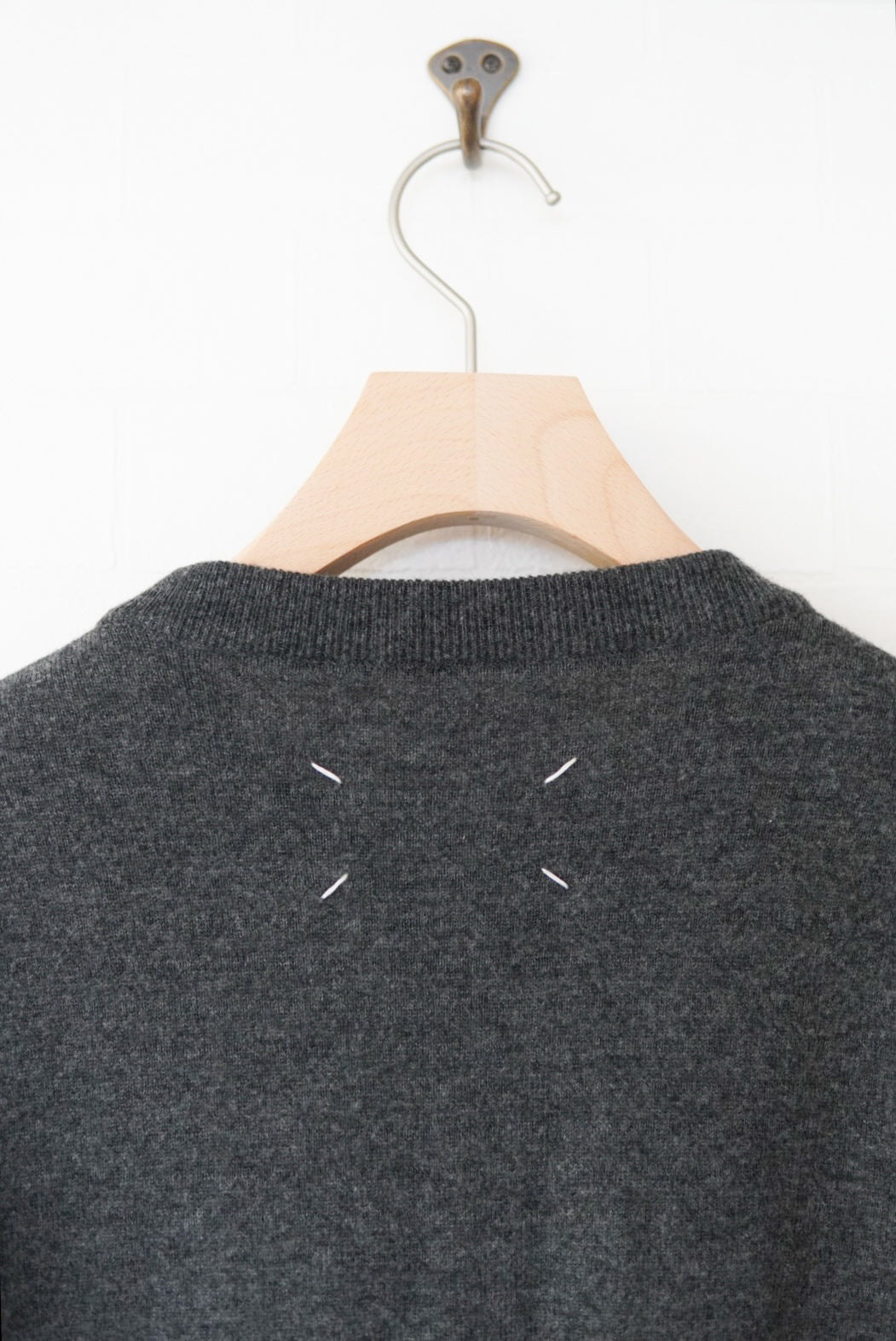 2014s Maison Martin Margiela Elbow Patch Sweater made in Italy.
