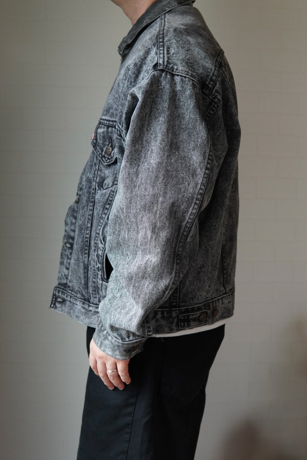1988s Levi's 70507-0253 Black Denim Jacket made in USA.