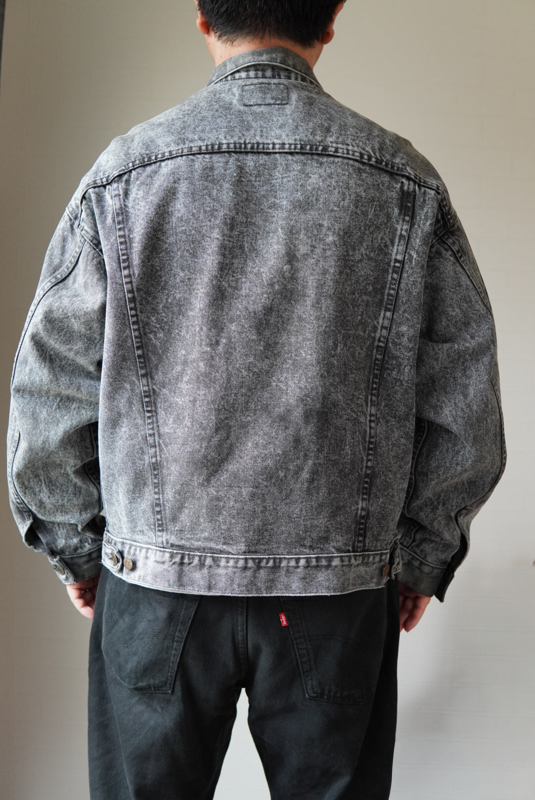 1988s Levi's 70507-0253 Black Denim Jacket made in USA.