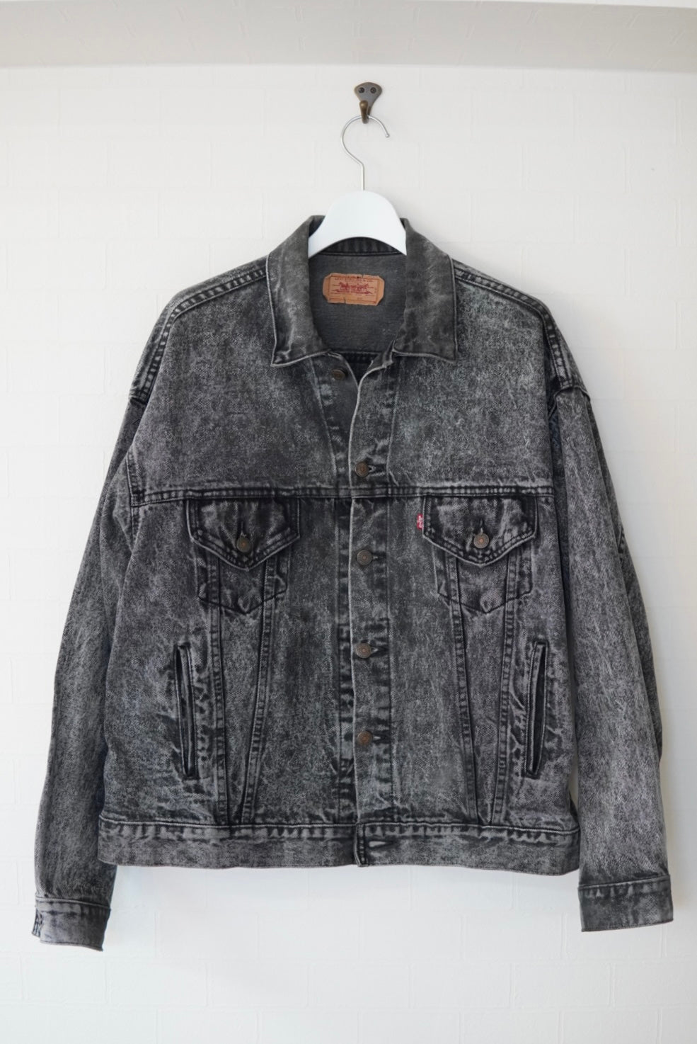 1988s Levi's 70507-0253 Black Denim Jacket made in USA.