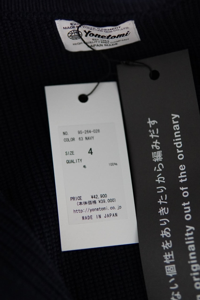 YONETOMI EX FINE WOOL RIB KNIT B/L.